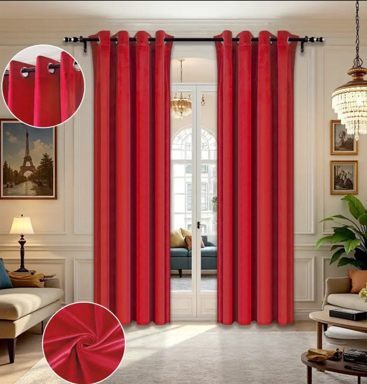 2 PCS Curtains Blackout